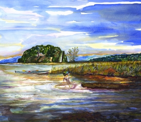 Kayaker on the Lake