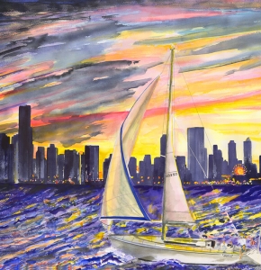 Heading Home to Chicago on Lake Michigan