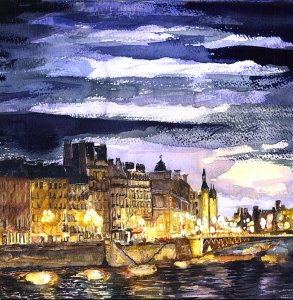 View from Pont St. Michel, Paris