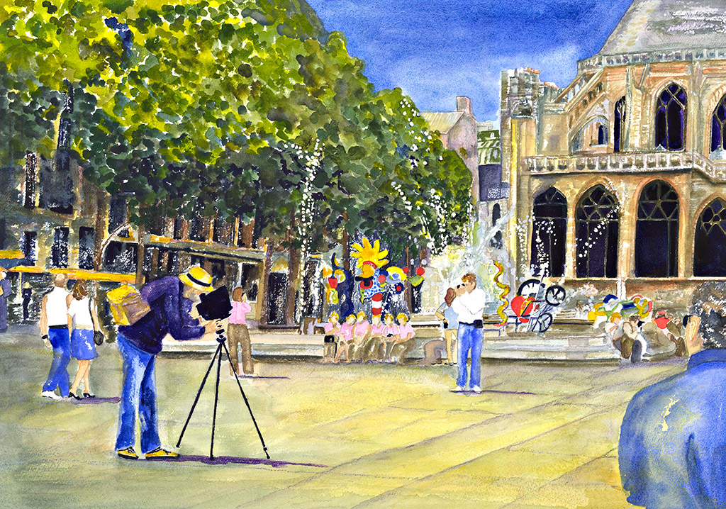 photographers photographing each other in August in Paris